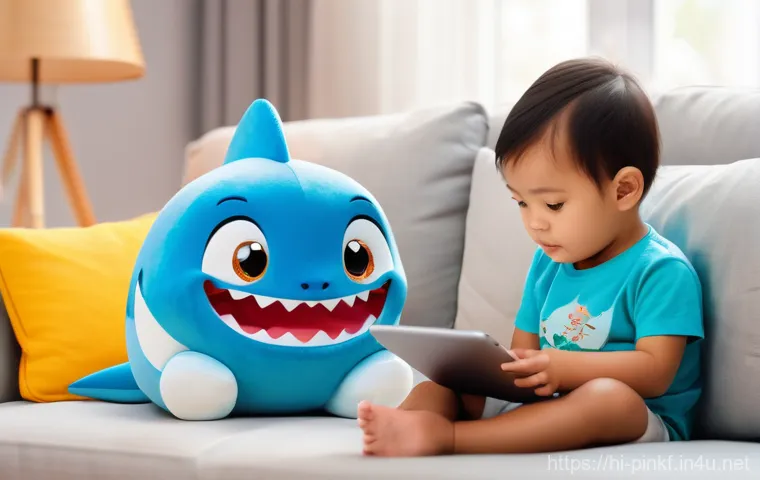 핑크퐁 스토리텔링 방법 - **Prompt:** A heartwarming scene featuring two young children, around ages 4-7, gently interacting w...