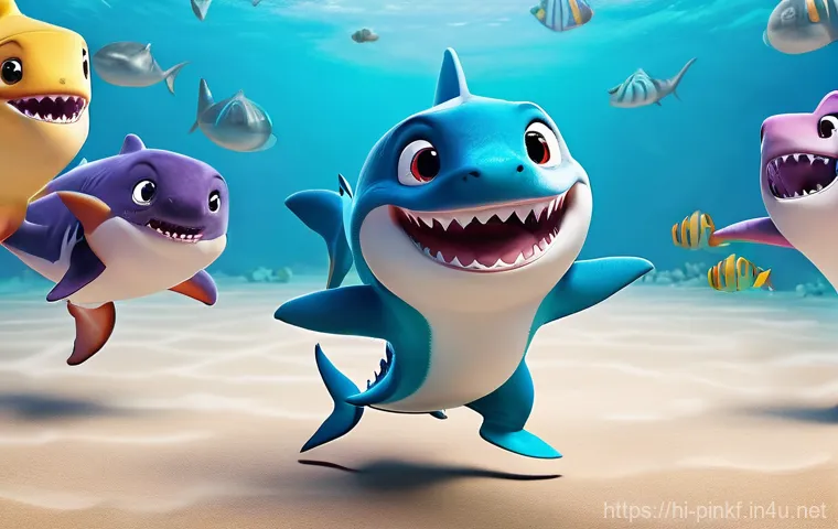 아기상어 가족 소개 - Here are three detailed image generation prompts based on the provided text, adhering to all guideli...