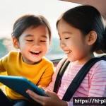 핑크퐁 동요 다운로드 링크 - **Prompt:** A heartwarming scene of two diverse children, a boy and a girl aged 4-6, happily engaged...